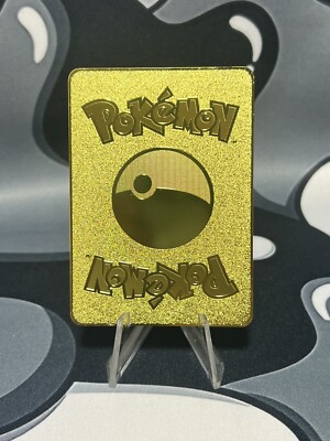 In Stock Valentine's Day Gift Stainless Steel Pikachu With Hearts Love Pokemon Card I Choose You Gold Metal Cards