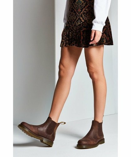 Bottes femme Chelsea en cuir marron Doc Martens 2976 Crazy Horse taille 11 43 - Photo 1 sur 7