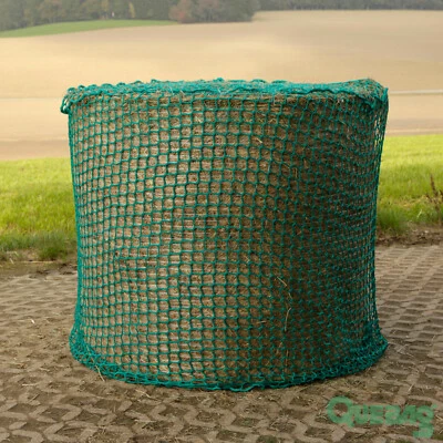 KERBL Heunetz für Rundballen 180 x 180 cm Futtersparnetz Rundballennetz für Pferde