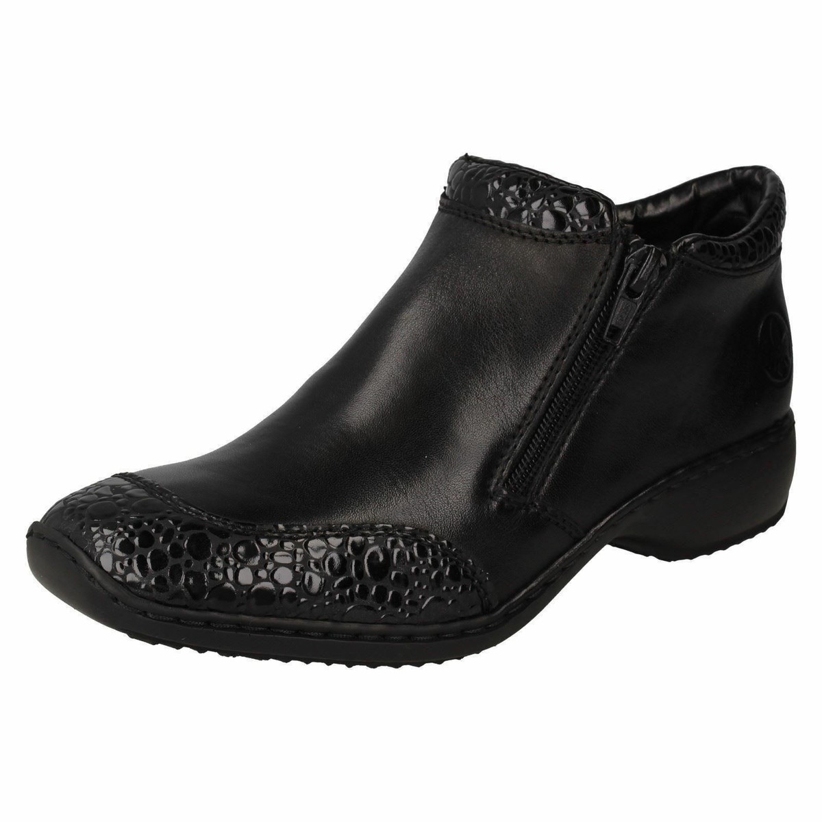 Mujer Piel Cremallera Bajo Casual Invierno Botines L3862 Size |