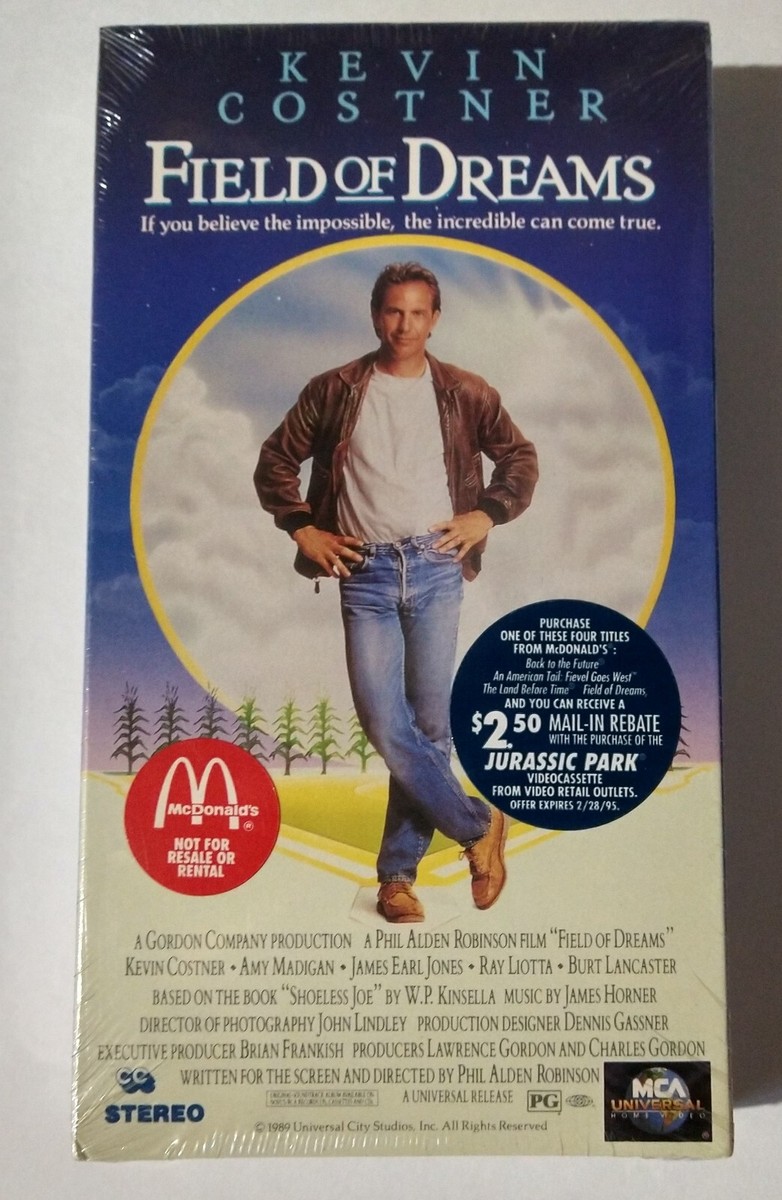 Field of Dreams - VHS - McDonald's Promo - Kevin Costner - BRAND