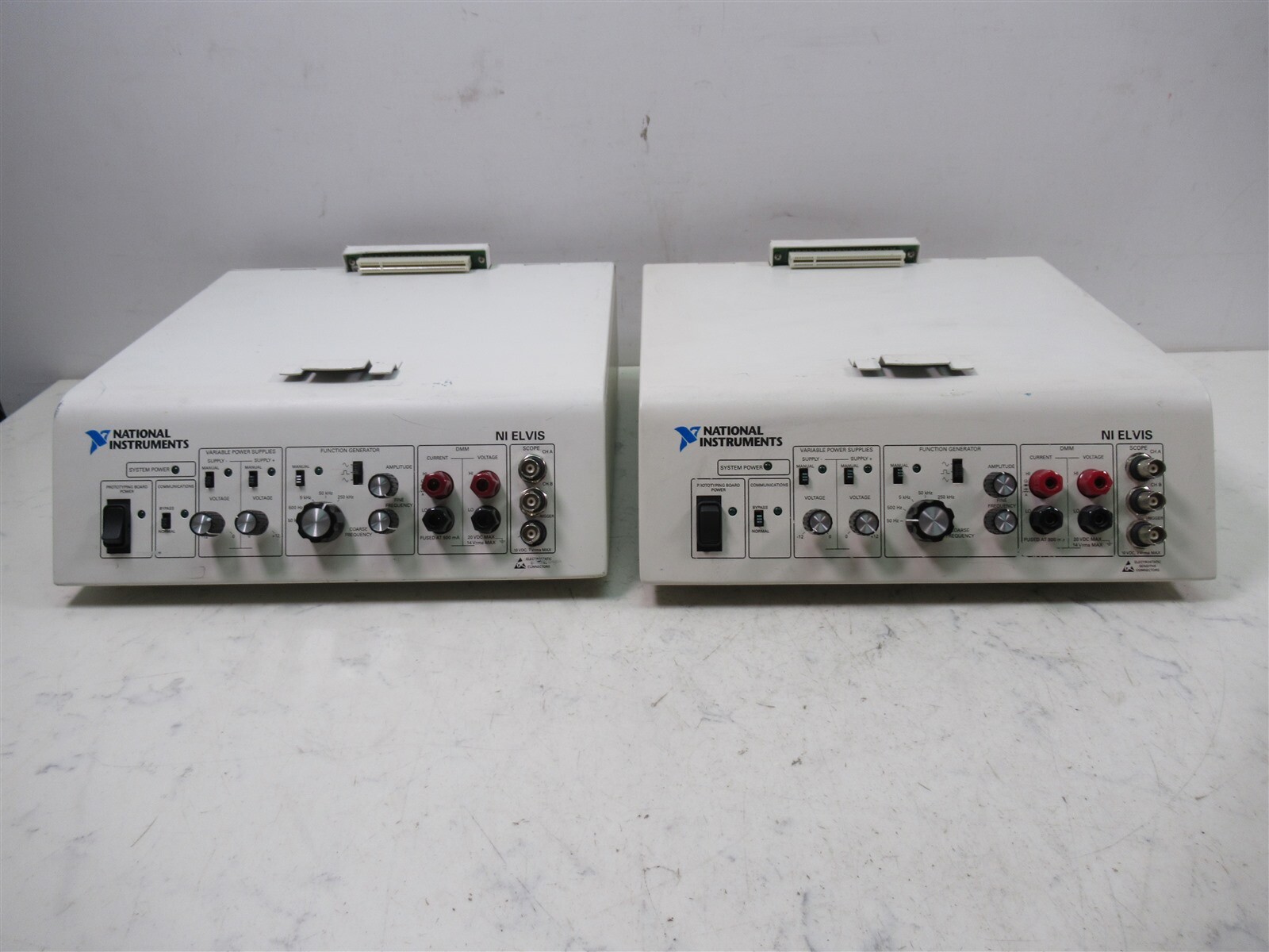 Lot of 2 National Instruments NI ELVIS Circuit Prototyping Platform Trainers
