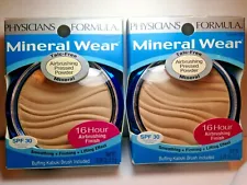 Lot (2) Physicians Formula Mineral Wear Airbrushing Pressed Powder,Translucent