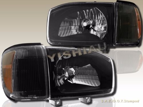 For 1999-2004 Nissan Pathfinder 4D Utility Black Headlights with Corner Lights - Picture 1 of 2