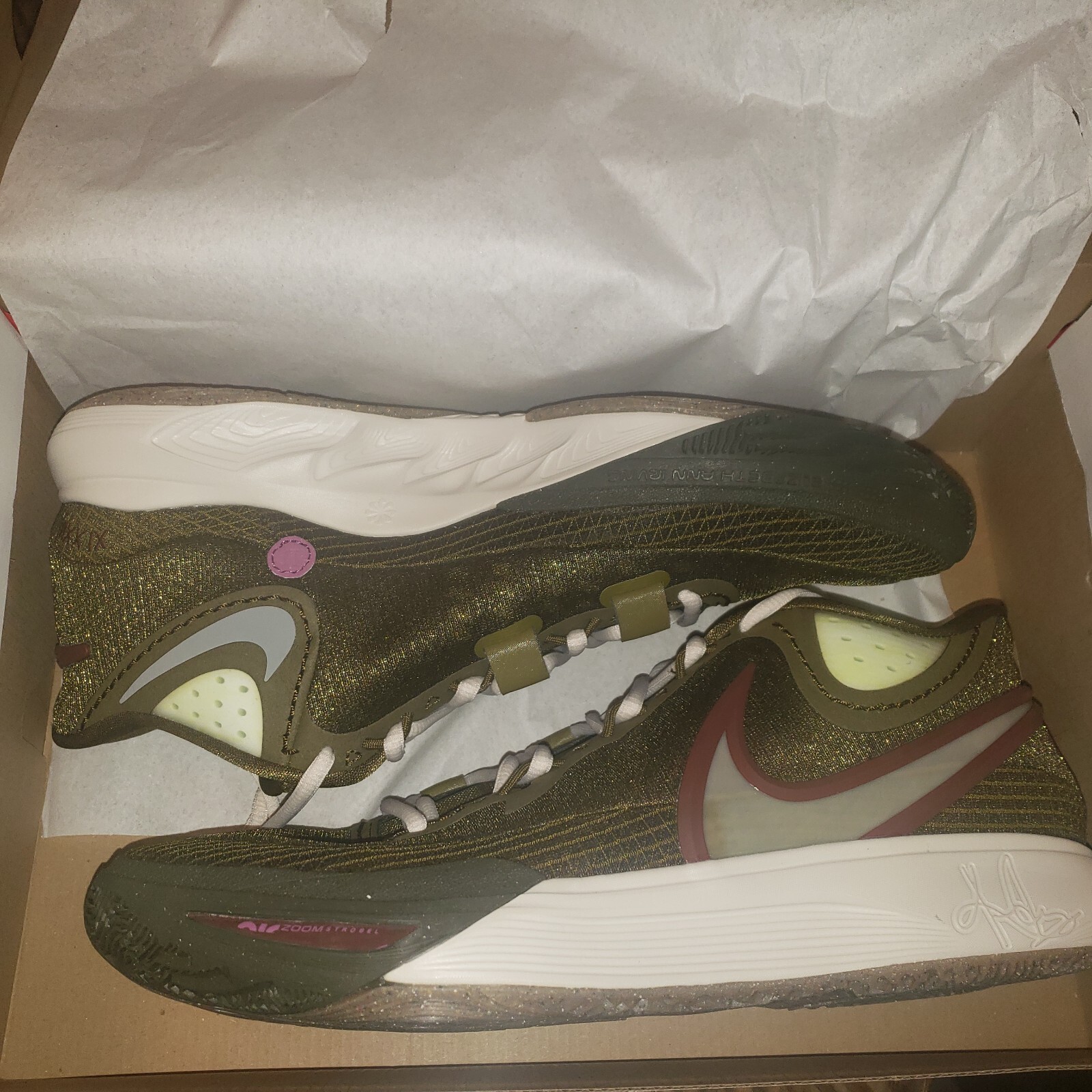 Nike Kyrie 8 N7 Sneakers Men's Sz 13 Olive Orewood Brn DX5945-300 New In Box