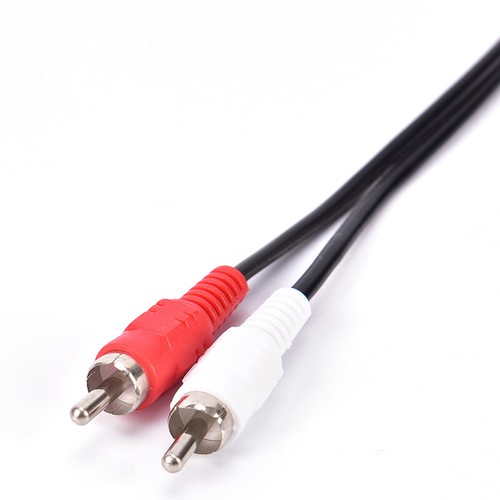 2-RCA Cable Male Plug to 3.5mm Female Aux Audio Headphone Jack ConverterAdaY^JO - Bild 3 von 12