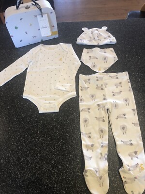 Joules Baby Age 9-12 Months White Sheep Piece Set NEW/ RRP