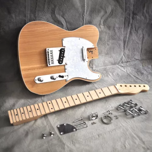 RSW DIY TL  Electric Guitar kit with Elm Solid Body and Maple Neck 22 Frets