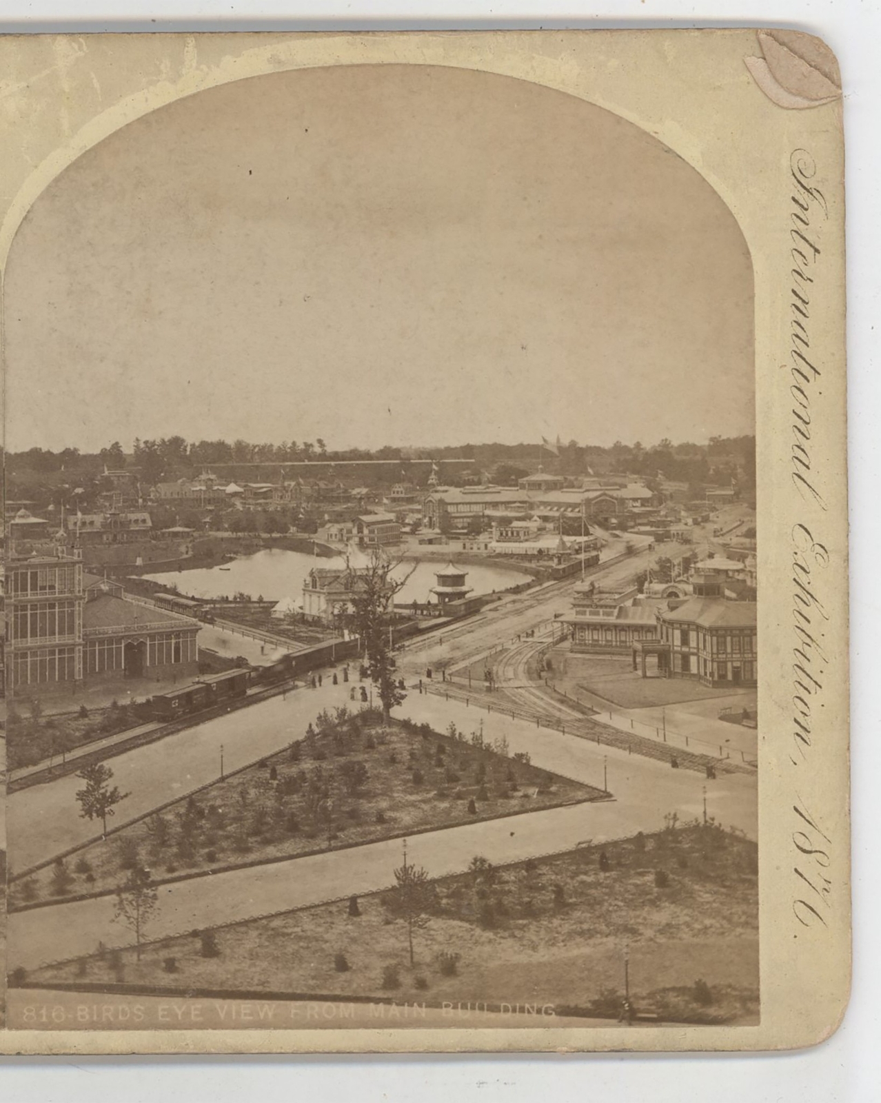View from Main Building Philadelphia Centennial Exposition Stereoview 1876