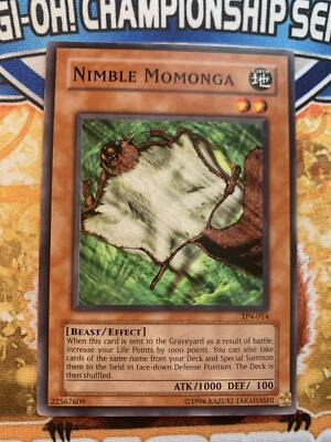 YUGIOH Nimble Momonga TP4-EN014 NEVER PLAYED!!!