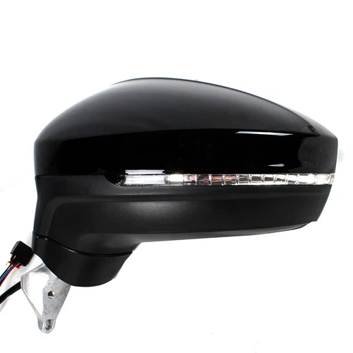 Left Side Mirror For Volkswagen Tiguan 2018-2021 Black Painted Signal Light 6Pin