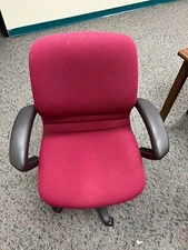 Steelcase Office Chair Fabric Seat with Black frame - Maroon