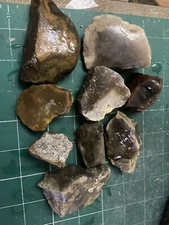 Lot of 9 Central Texas Variety Flint Rocks 0.96lb Knapping Fire Making tumbling