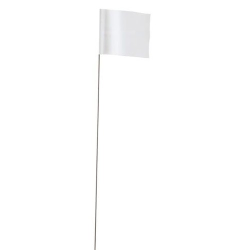 Empire 78-006 White Stake Flags 100-Piece Bundle