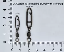 3 Rolling Swivel Power Clips Fast Snap Fishing Swivel tactical clips
