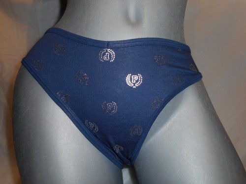 Pink By Victoria's Secret Women's Blue/silver Bikini Panty Medium - Picture 19 of 19
