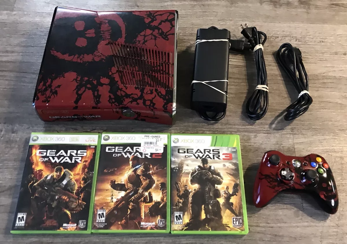 Microsoft Xbox 360 S Gears of War 3 Limited Edition 320GB Red & Black  Console (NTSC) for sale online