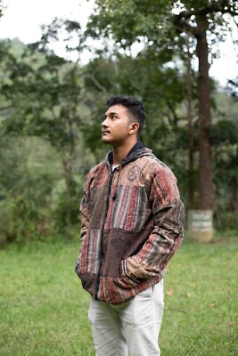 Unisex Jacke | Patched Jacket | Handmade | Umweltfreundlich | Hippie Boho Spiritual