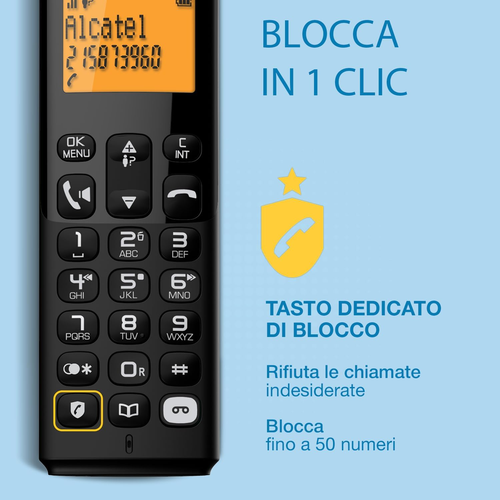 E260 S. Voice Duo - Telefono Fisso Cordless DECT Con Segreteria - Design Compatt - Foto 4 di 12
