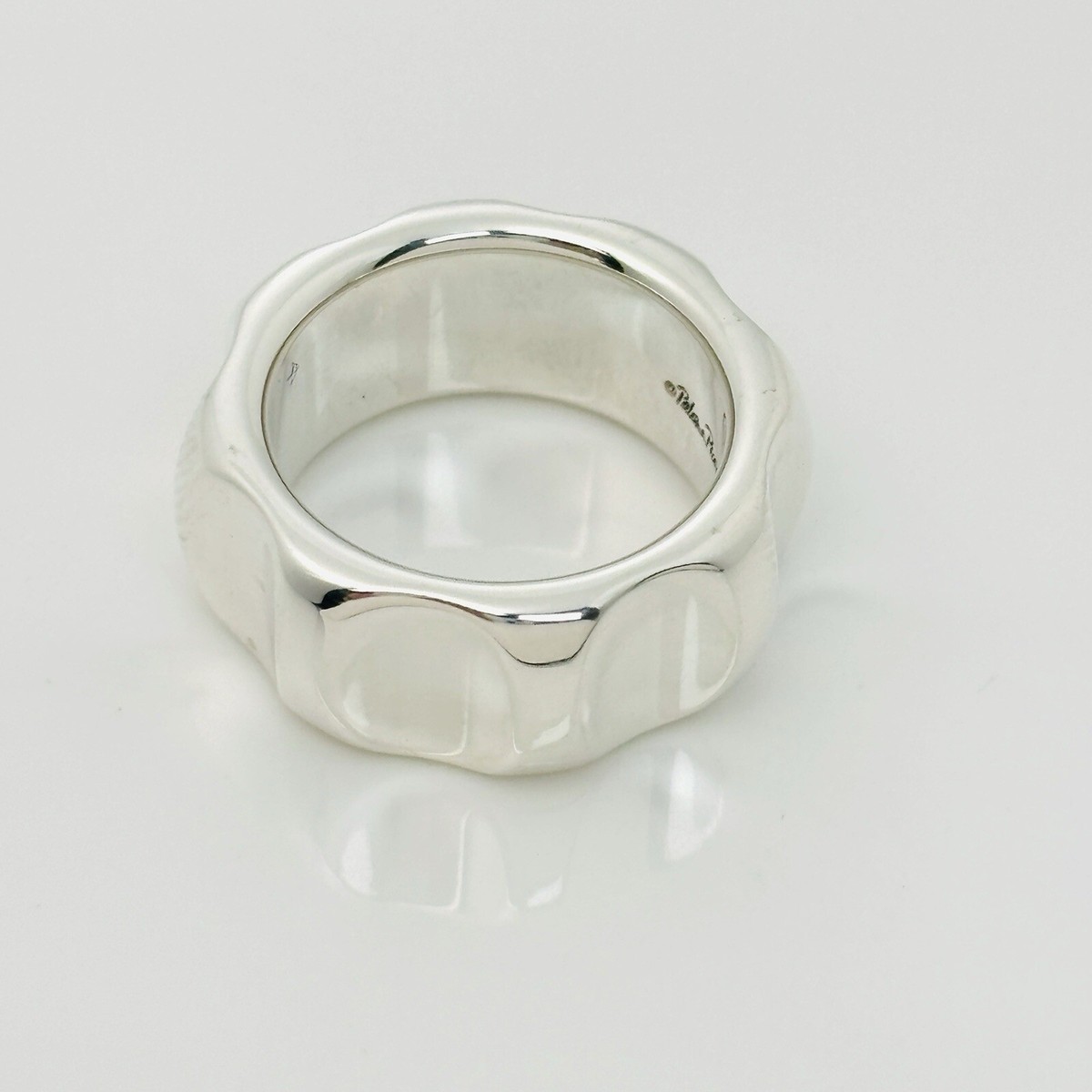 Size 4.5 Tiffany Groove Wide Ring Band by Paloma Picasso | eBay