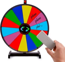 24 Inch Heavy Duty Spinning Prize Wheel - 14 Slots Color Tabletop Roulette Wheel