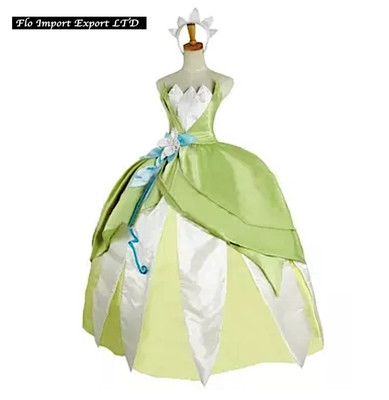 Tiana Principessa Ranocchio Vestito Carnevale Donna Princess Frog