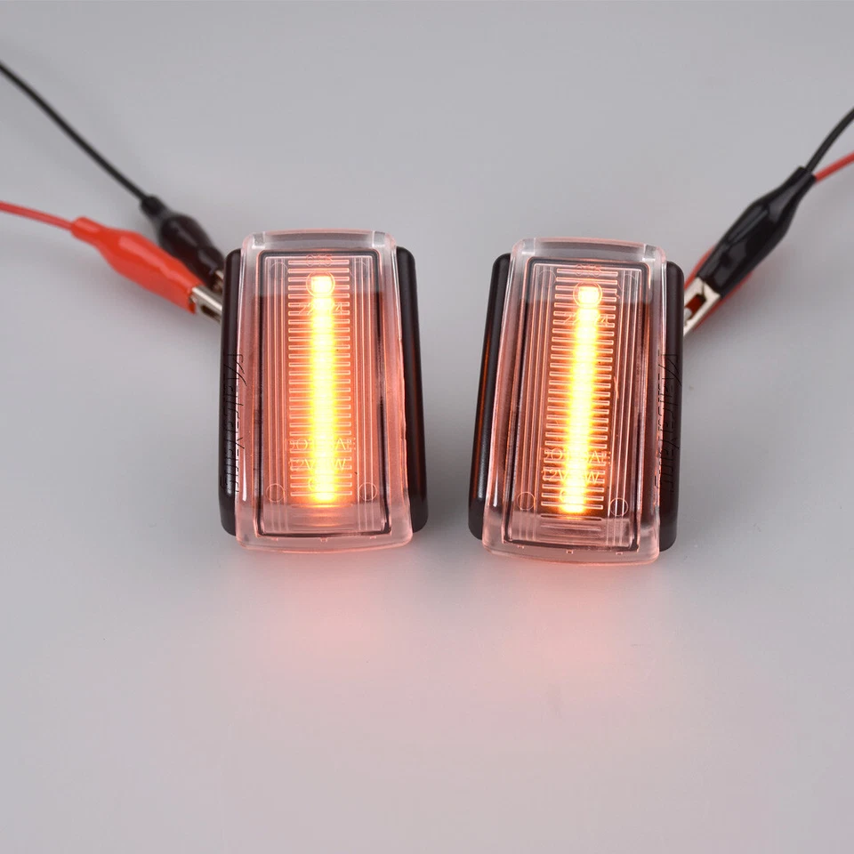 Clear For Volvo 780 03.1986 1987 1988 1989-12.1990 LED Dynamic Side Marker Light - Image 3 of 4