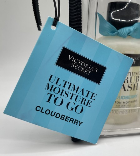 4pc Victoria's Secret CLOUDBERRY To Go Set Wash Scrub Lotion Oil Retired HTF!! - Picture 2 of 6