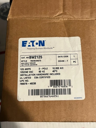 eaton bw2125 nos surplus