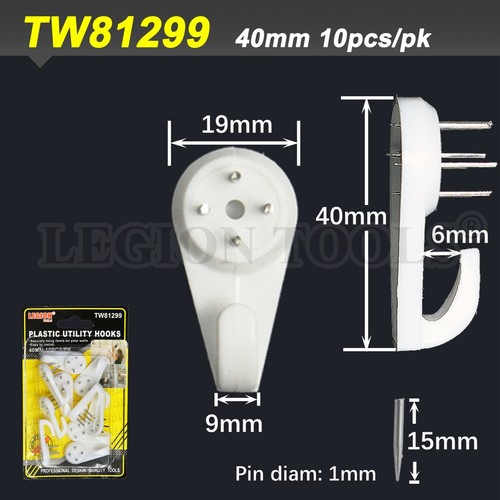 Utility Hooks Heavy Duty Picture Hanger Hardwall Hooks for Photo Frame Hanging - Picture 3 of 10