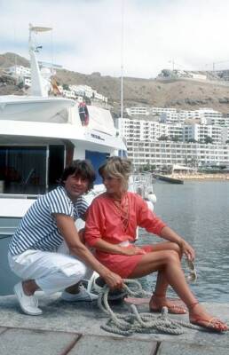 Herbert Herrmann, partner Susanne Uhlen, holiday on the isla - 1985 Old Photo 4