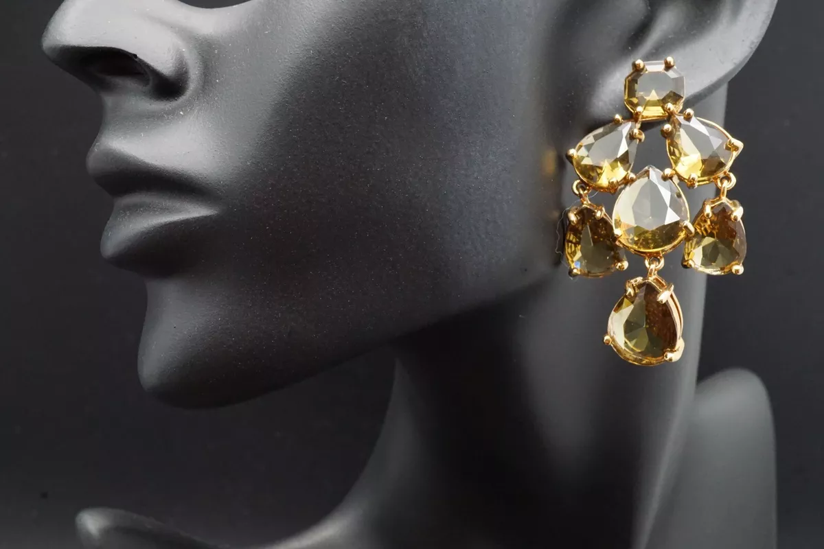 Large gold hotsell dangle earrings