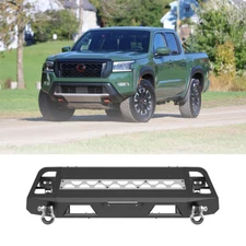 Front Bumper For 2022-2024 Nissan Frontier Front Bumper w/LED Lights + D-Rings