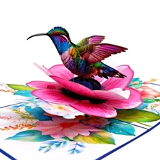 Graceful Hummingbirds, Pop Up Card, 3D Popup Greeting Cards for all occasion