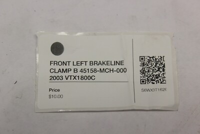  FRONT LEFT BRAKELINE CLAMP B 45158-MCH-000 2003 Honda
