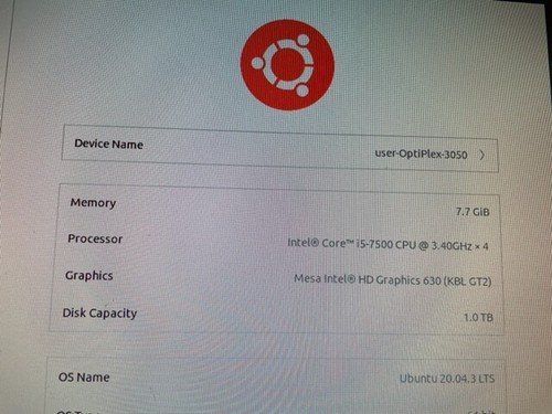 Dell OptiPlex 3050 SFF Intel i5 7500 3.4GHz 8GB 500GB DVDRW WIFI Linux Ubuntu - Picture 6 of 11