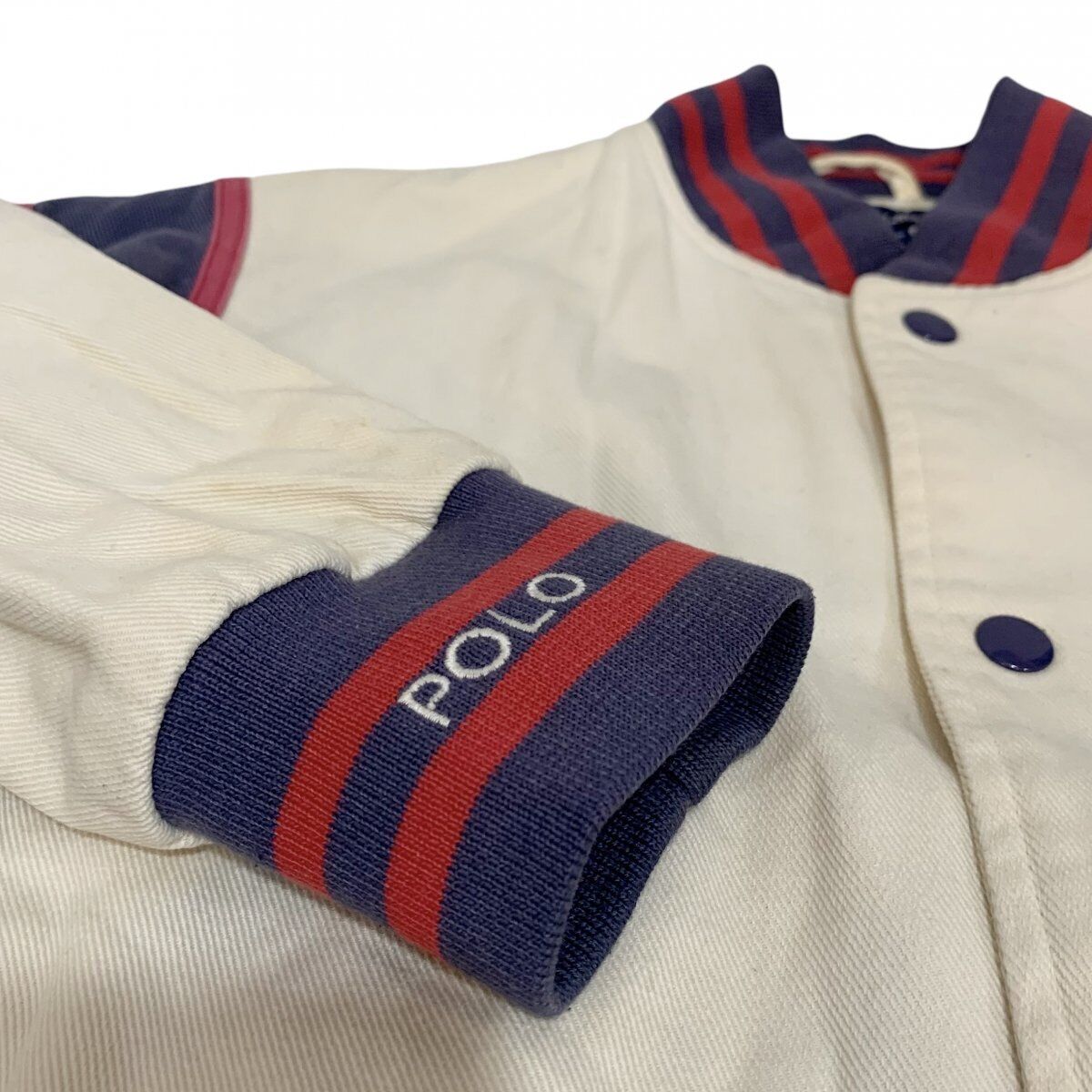 Vintage 1990s Polo Ralph Lauren P-WING RL 92 Cotton Varsity Vintage 1990s Polo Ralph Lauren P-WING RL 92 Cotton Varsity