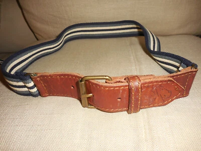Ceinture garçon TINTIN cuir et textile, 74 cm, taille 6 ans - Photo 1/4