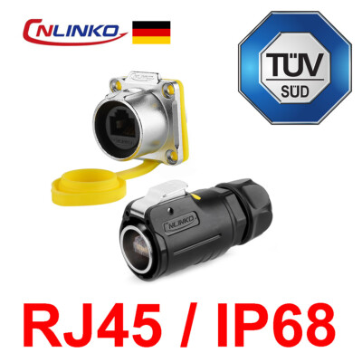 CNLINKO LP-24 Series M24 RJ45 LAN CAT5e Wasserdichter Steckverbinder IP68