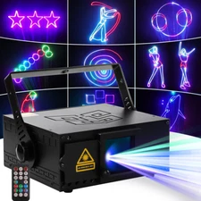 UKING 20W Laser Light RGB Animation Effect Beam DMX512 Party DJ stage lighting