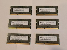 QTY 6 -Micron 1GB PC3-8500S DDR3-1066 SO-DIMM RAM MT8JSF12864HZ