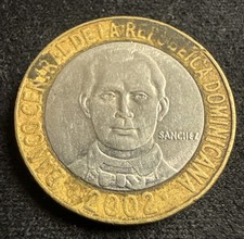 Dominican Republic 2002 5 Pesos - KM#89