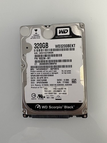 Panasonic ToughBook CF-30 320GB HDD HARD DRIVE W/WINDOWS 10 PRO - Picture 2 of 3