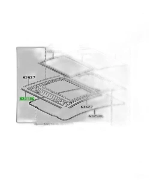 Genuine Toyota 63215-47010 Sunroof Opening Trim Front 2010-2015 Prius - Изображение 2 из 2