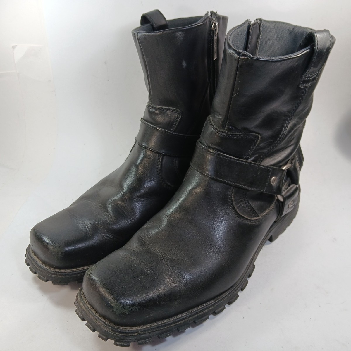 HARLEY DAVIDSON Size 11 LEATHER ANKLE HARNESS MOTORCYCLE  display picture 2