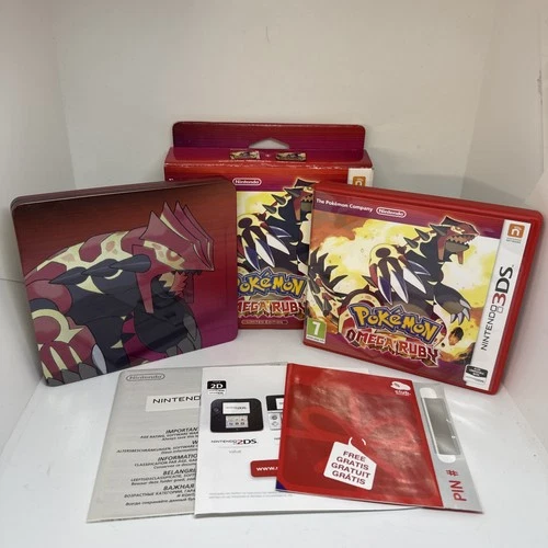 Pokemon Omega Ruby Limited Edition + Steelbook, Nintendo 3DS Game Complete