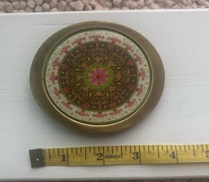 Retro flower design belt buckle by Nature Girl Designs