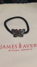 James Avery Retired Hard to Find Silver Butterfly Hair Pony Tail Holder Hair Tie