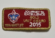 2015 Journey to Excellence Gold Unit Award 100% Boys Life Mylar Scouts BSA JTE