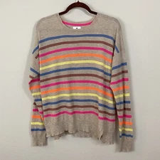 Sundry Multicolor Striped Wool-Cashmere Blend Crewneck Pullover Sweater Size 2/M